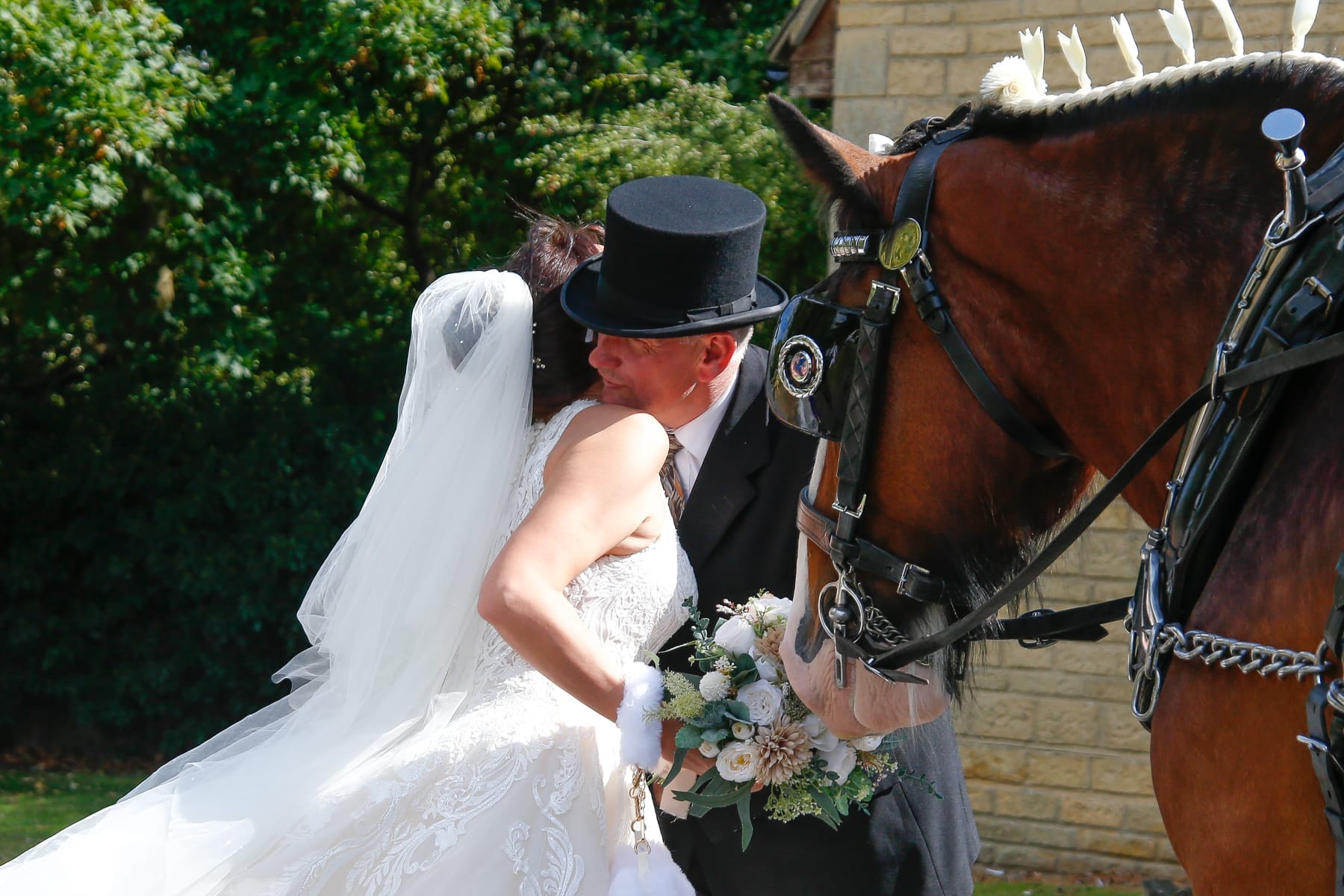 Elegant wedding carriage